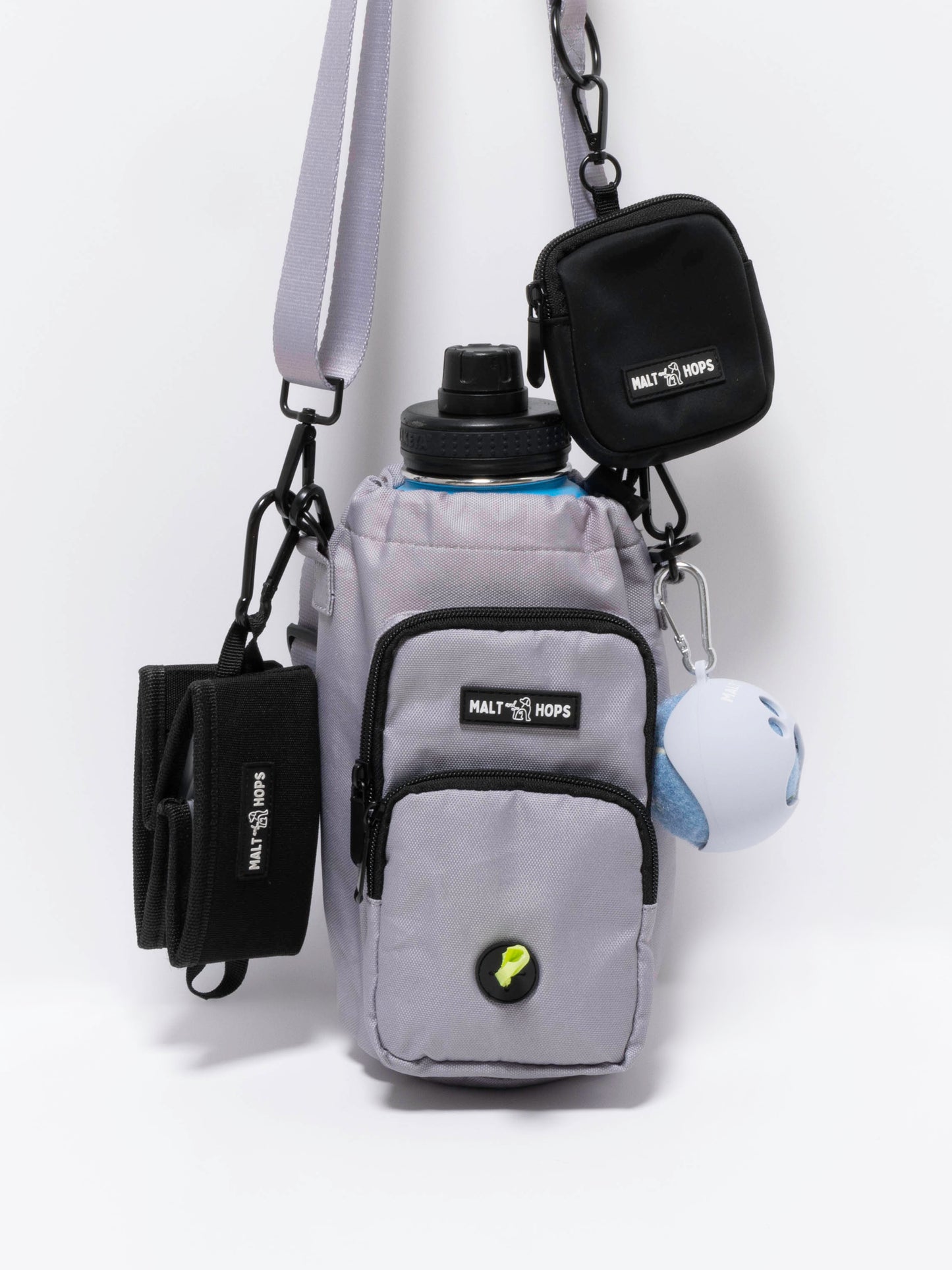 Light Grey Water Bottle Dog Walking Bag