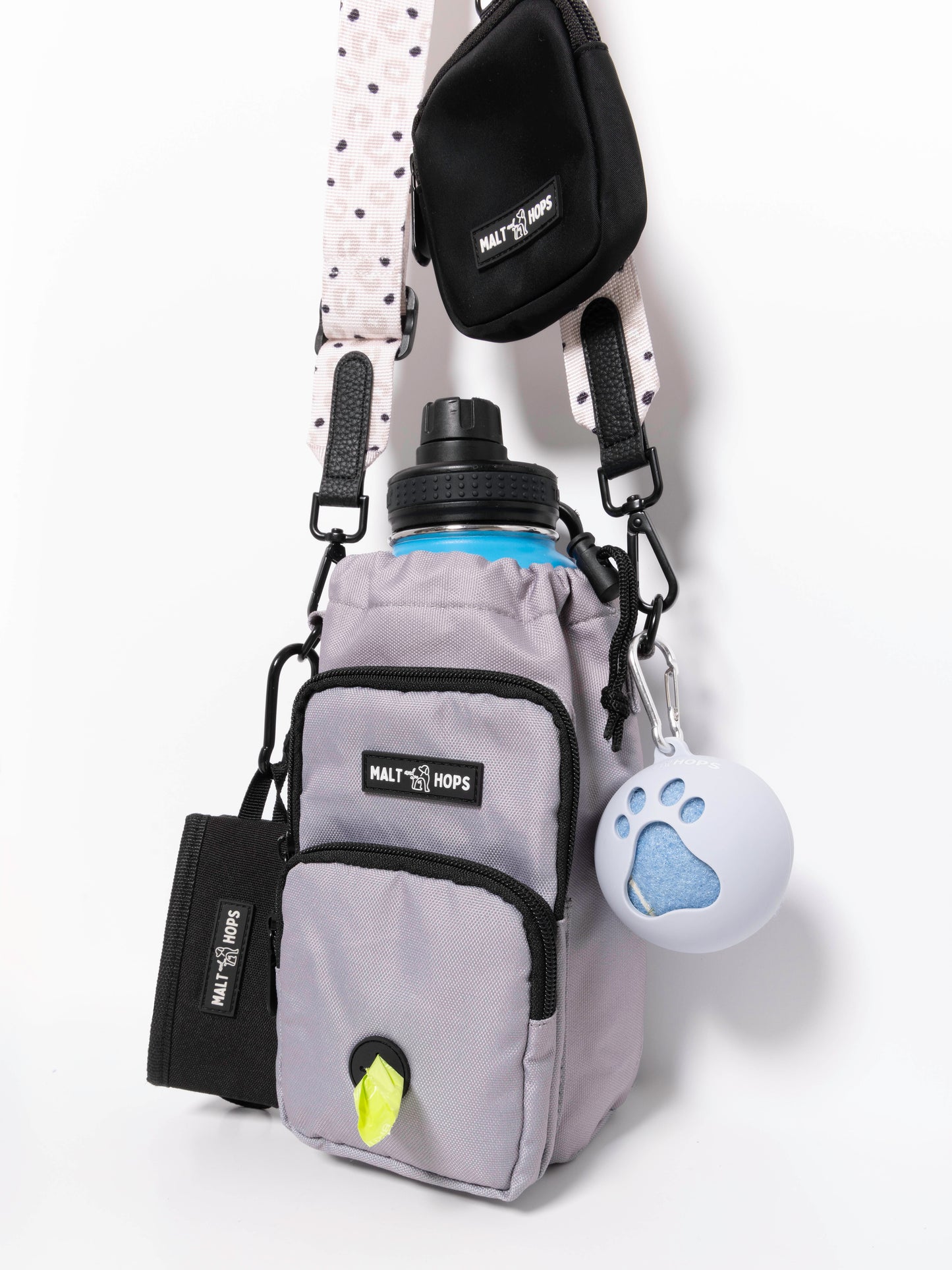 Light Grey Water Bottle Dog Walking Bag
