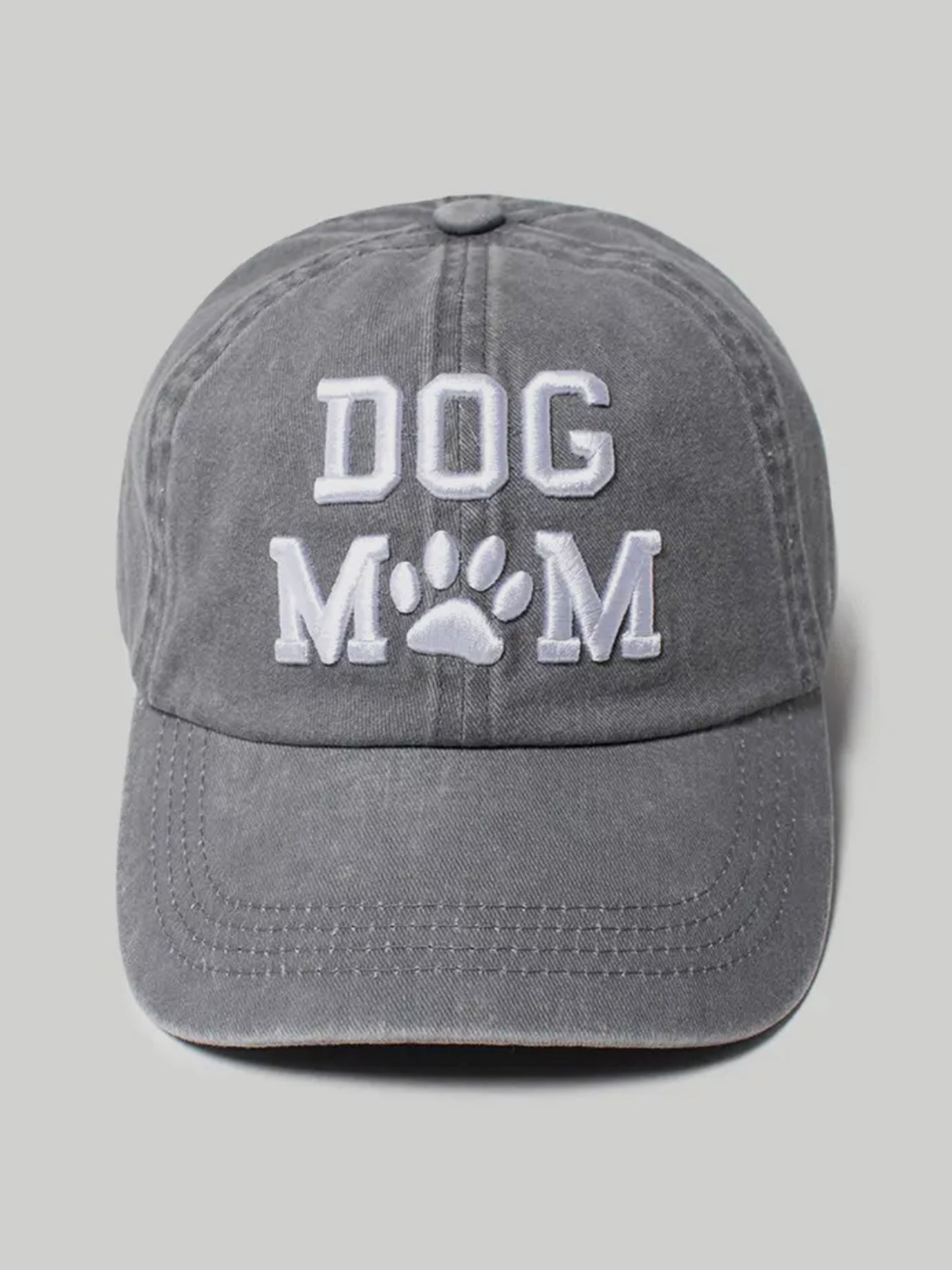 Grey "DOG MOM" HAT