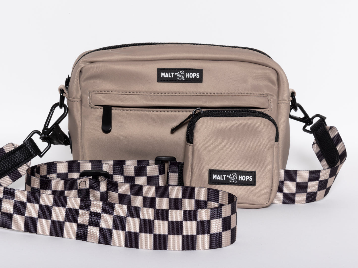 Checkered Black and Taupe Ale