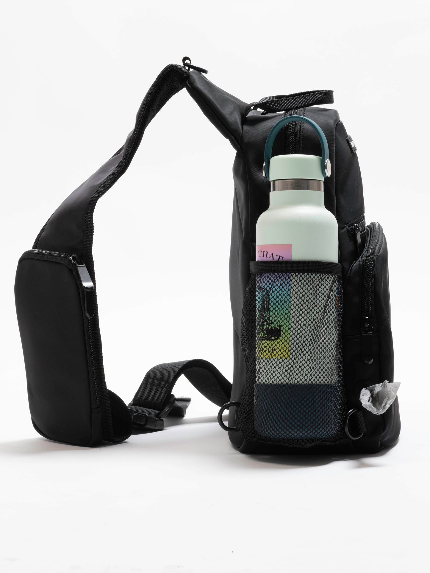 Black Bock Sling Dog Walking Backpack