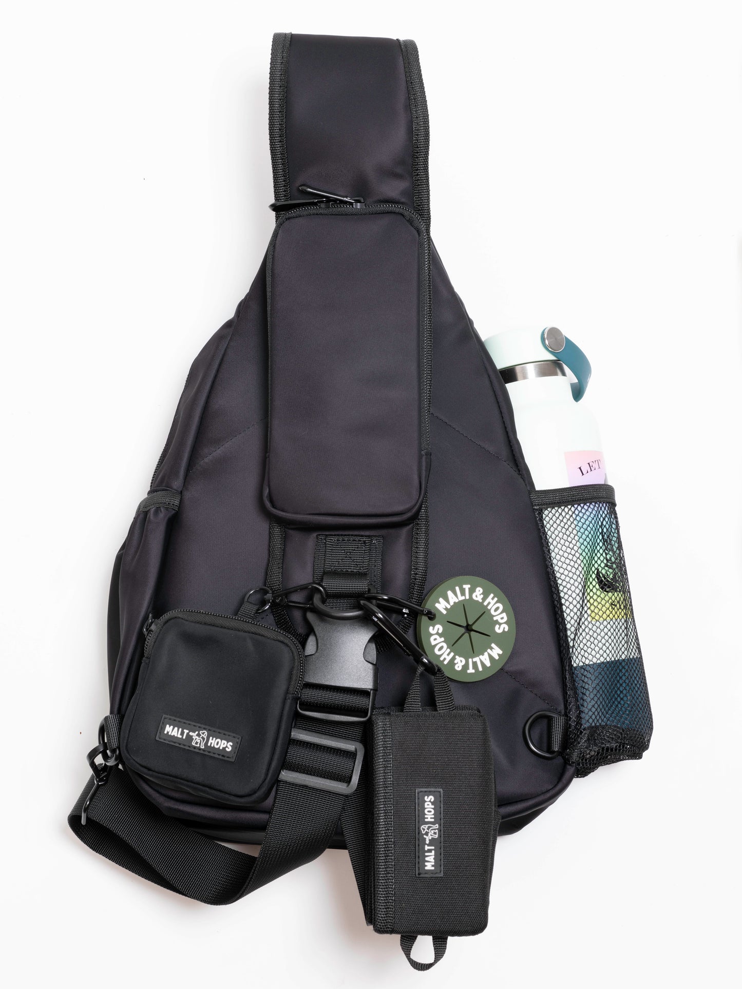 Black Bock Sling Dog Walking Backpack