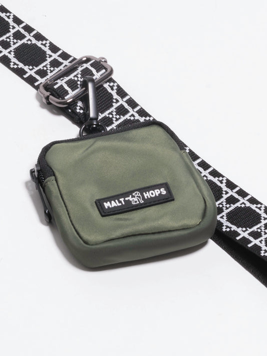 Black and White Geo Webbing Bag Strap