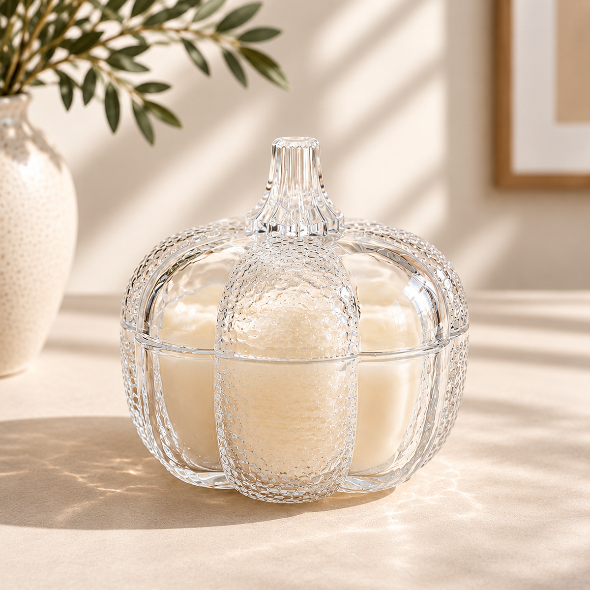 LIMITED Pumpkin Jar Clear Glass