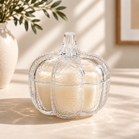 LIMITED Pumpkin Jar Clear Glass