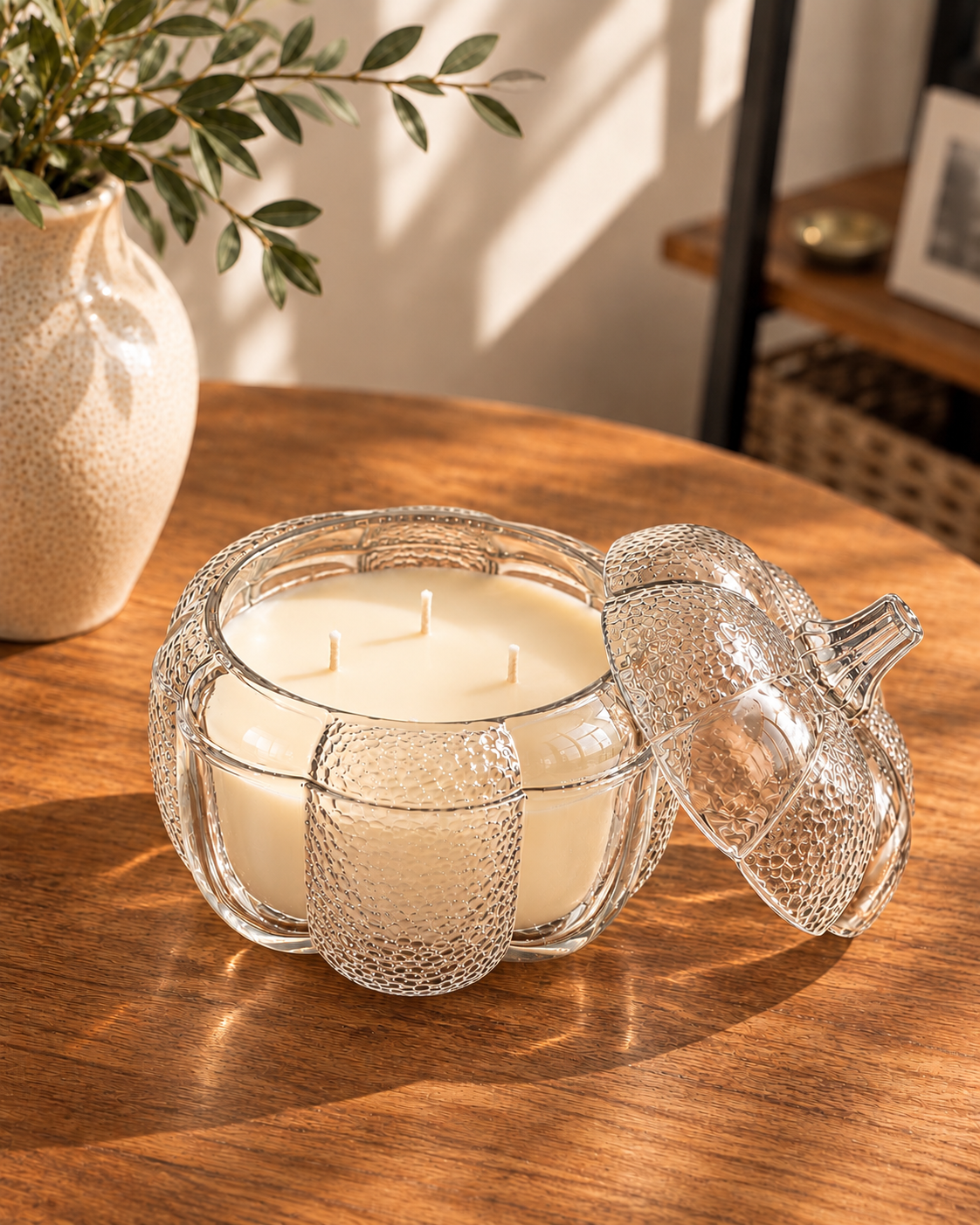 LIMITED Pumpkin Jar Clear Glass