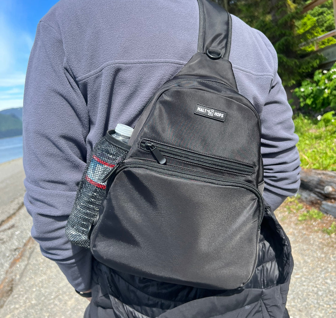 Black Bock Sling Dog Walking Backpack