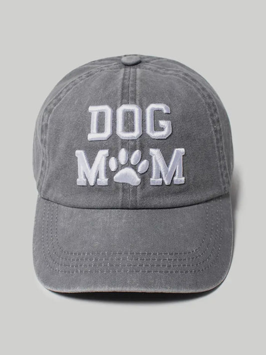 Grey "DOG MOM" HAT