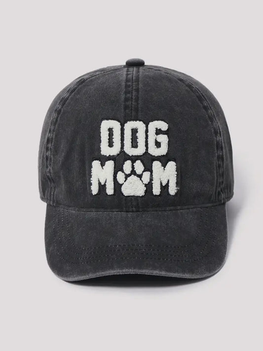 Black "DOG MOM" HAT