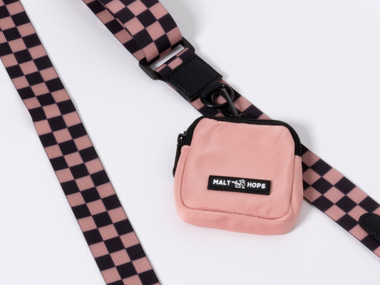 Checkered  Black and Mauve Ale Strap