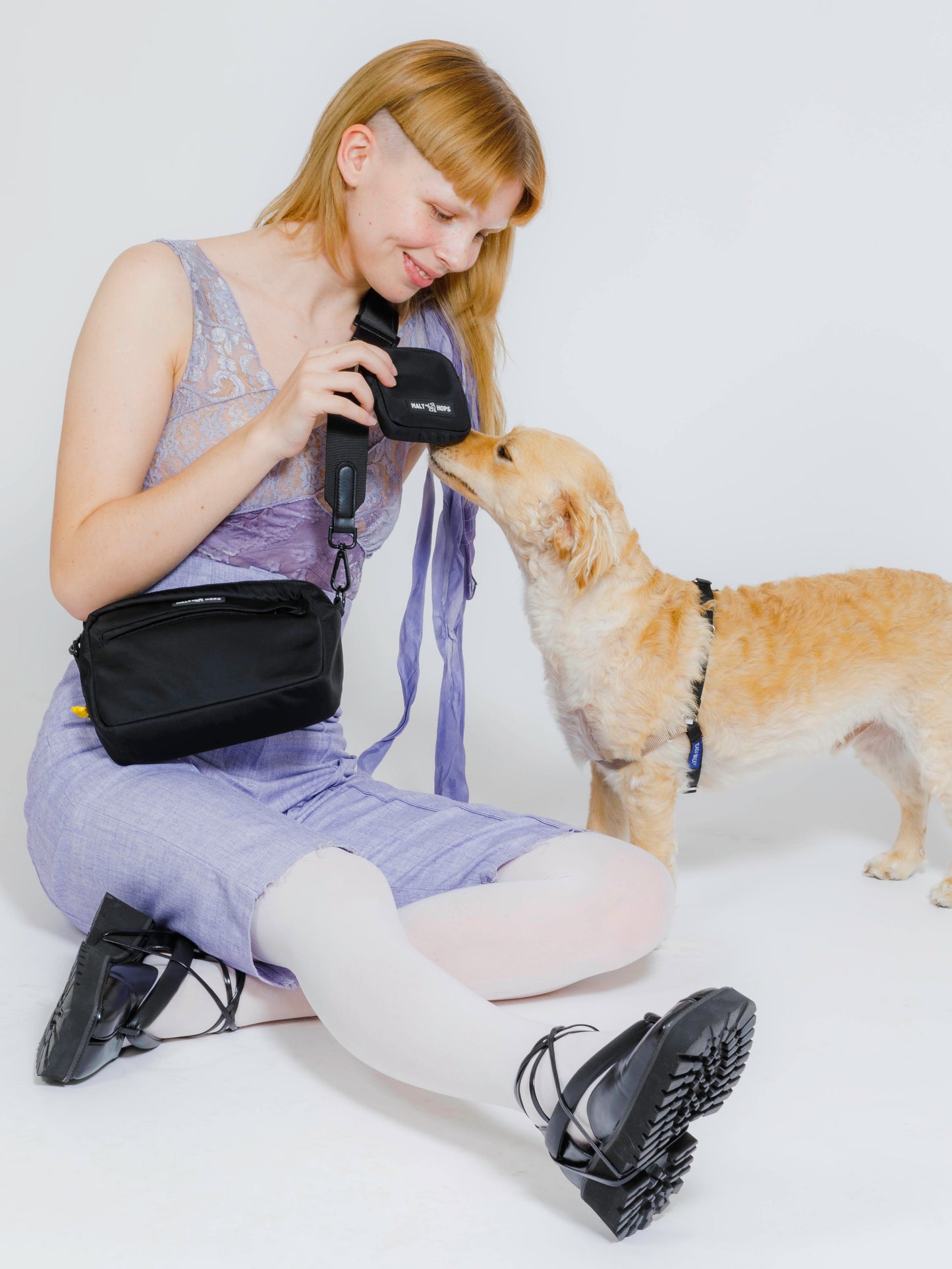 Black Stout Dog Walking Bag Set