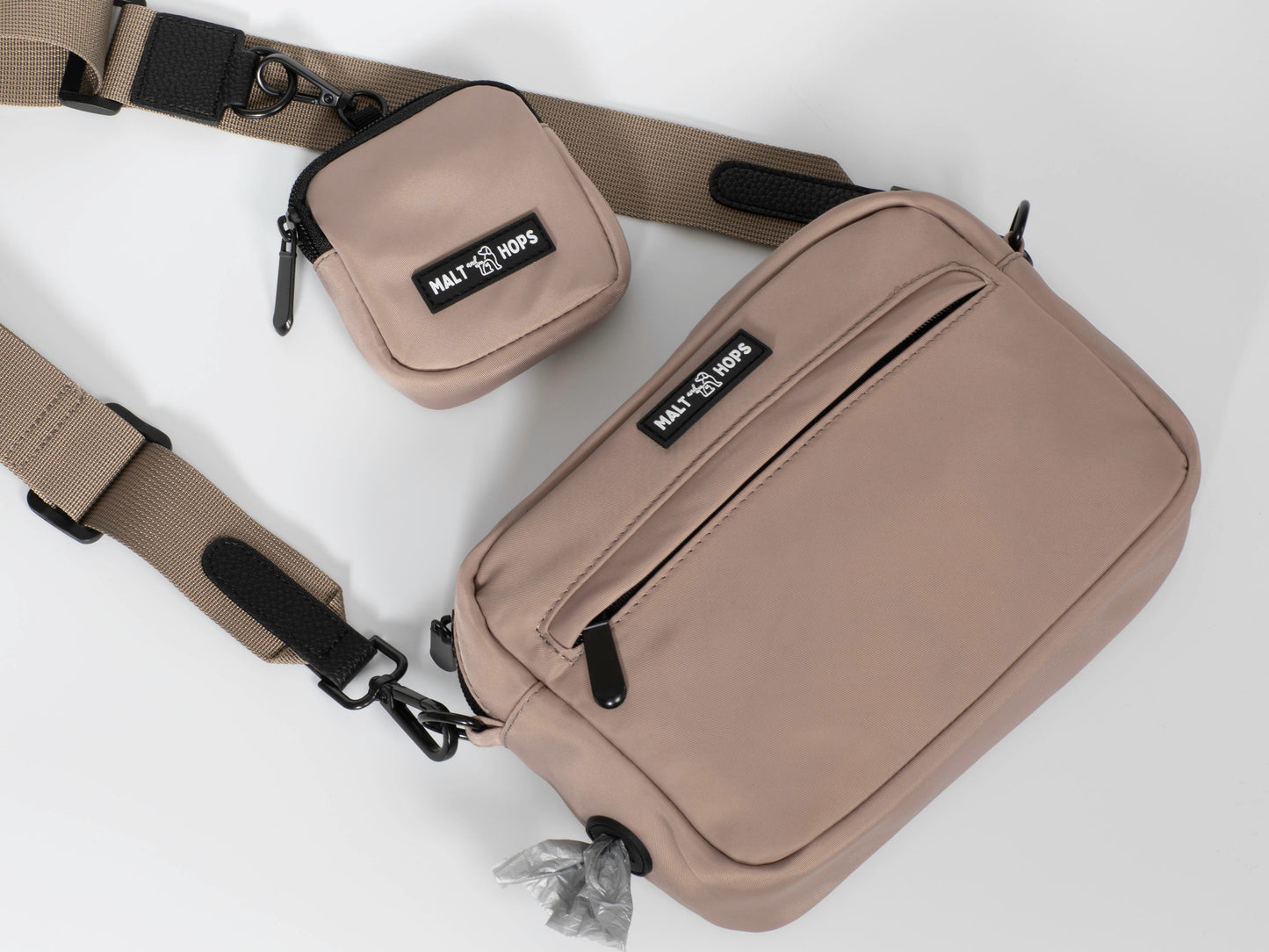 Smokey Taupe Ale Dog Walking Bag Set