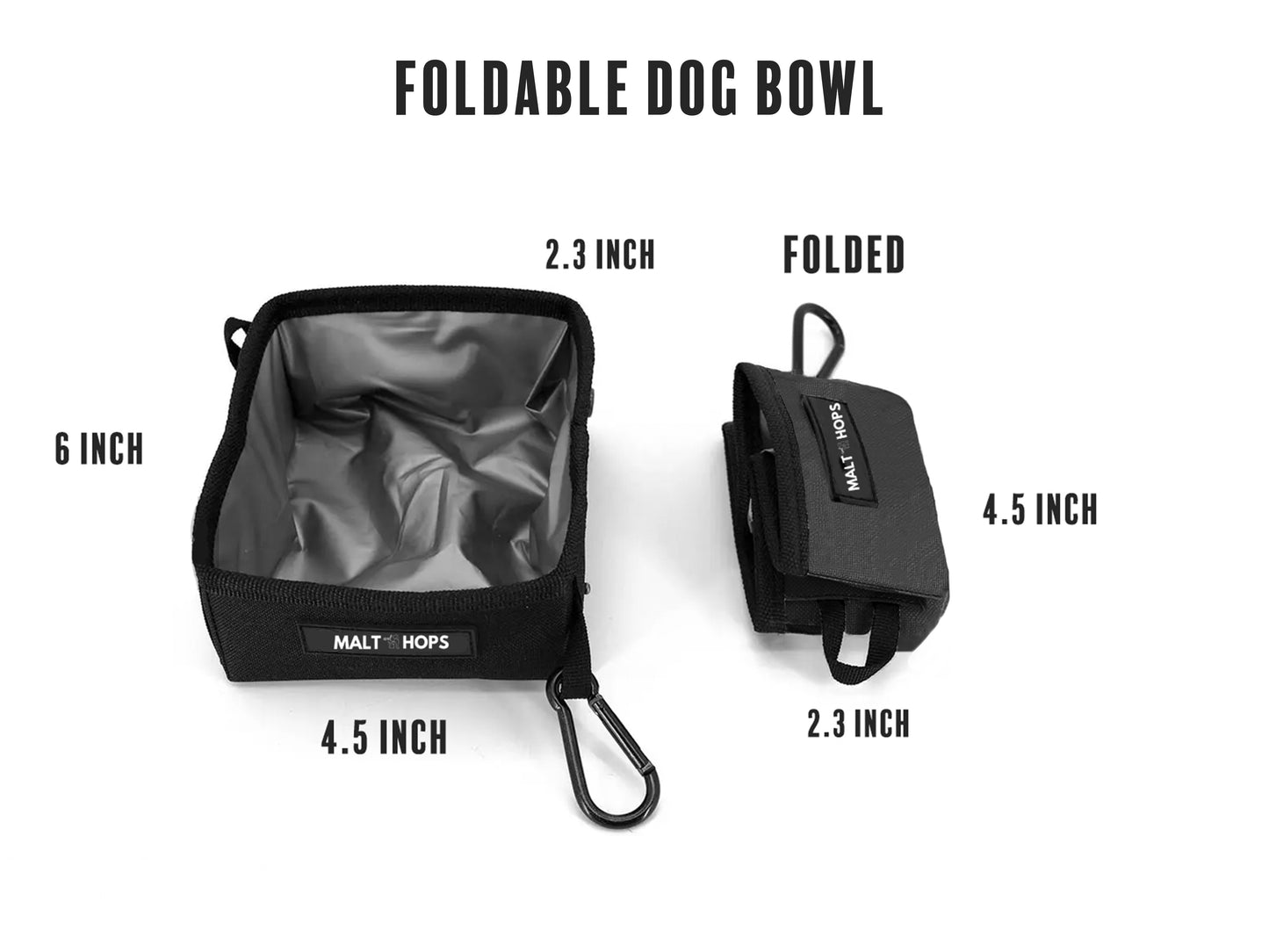 Foldable Black Bock Dog Bowl